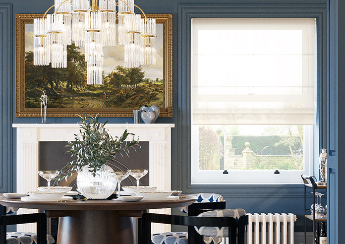 Pavia Voile, Cream Breeze - Twist&Fit Roman Blind - Image 3